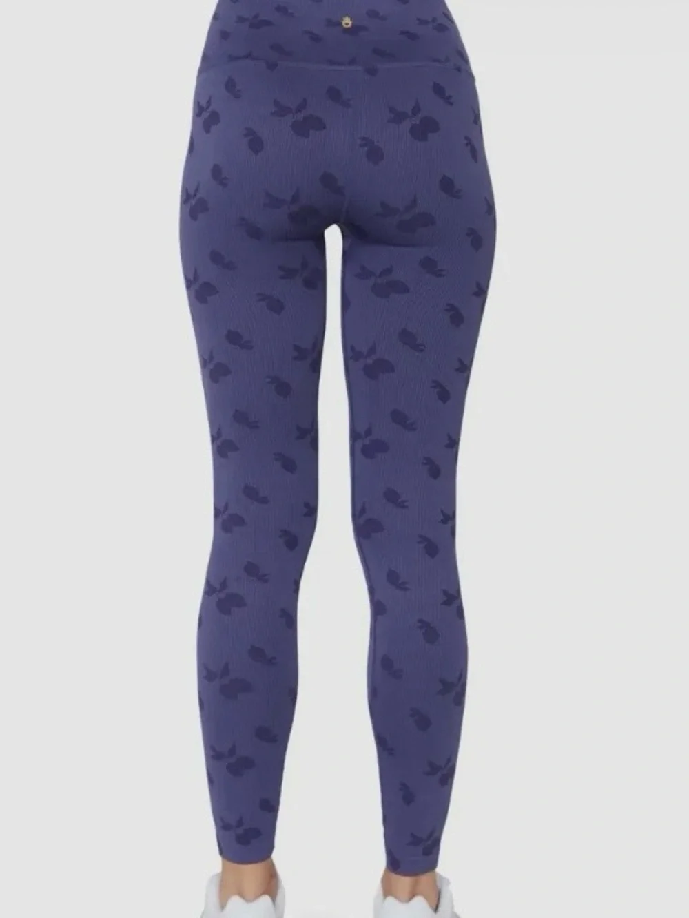 Spiritual Gangster Blue Love Sculpt Jacquard Leggings & Sports Bra Matching Set